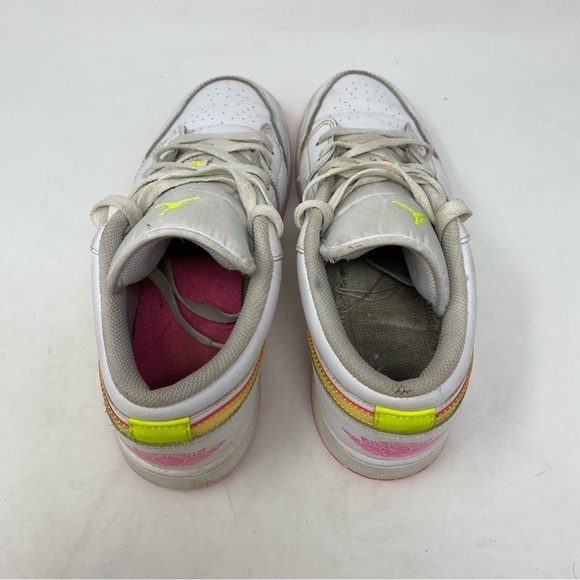 Nike Air Jordan 1 Women’s Low Edge Glow White Sneakers Size 9 7Y - Picture 8 of 8